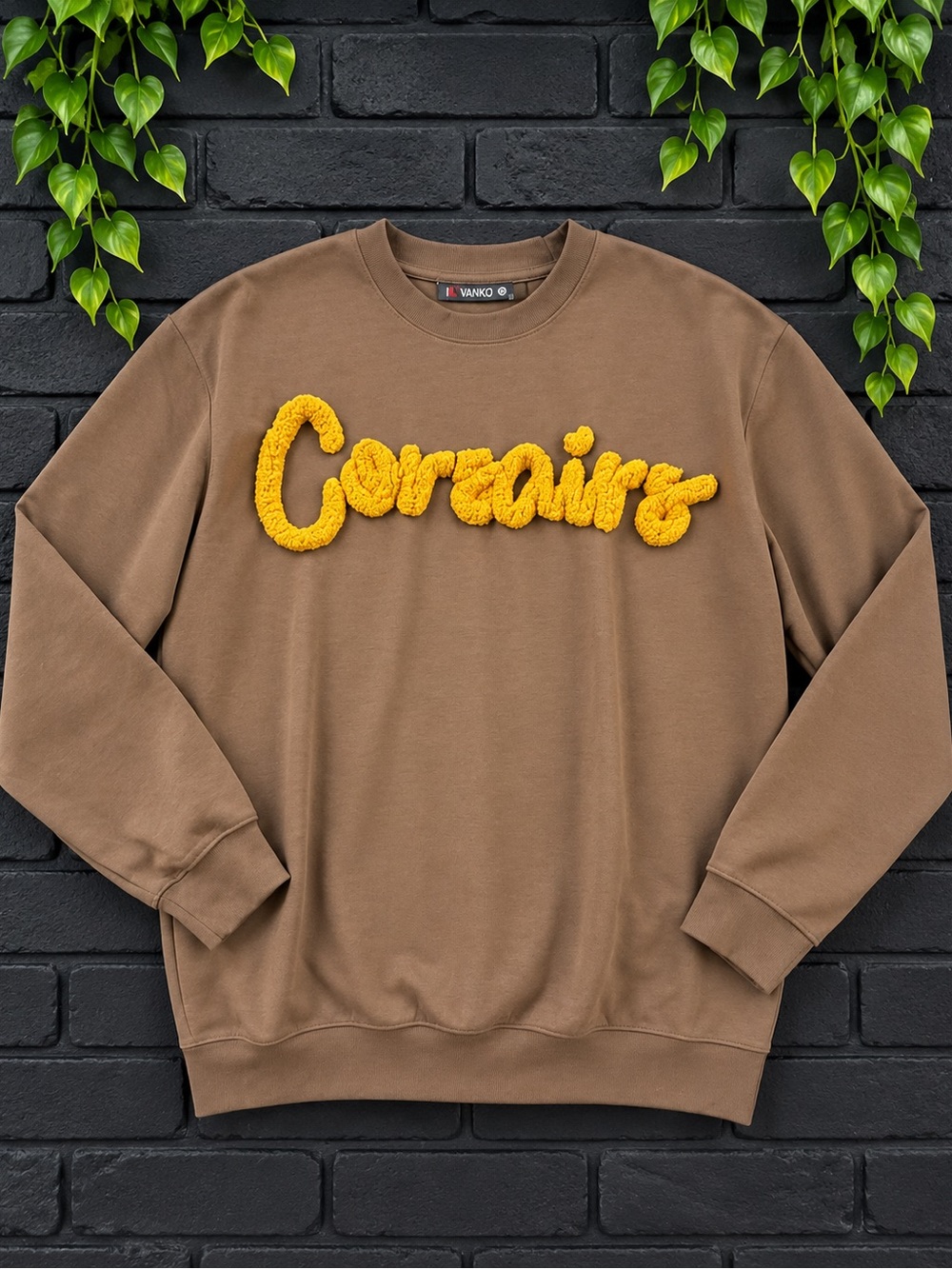 Vango Brown Corsairs Chenille Varsity Sweatshirt L